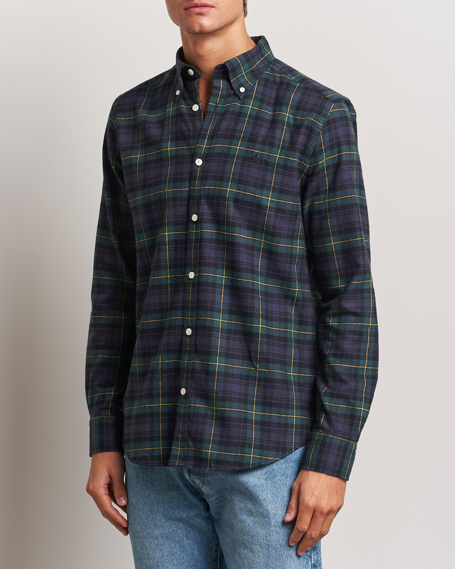 Homme | Chemises | Morris | Flannel Tartan Shirt Navy