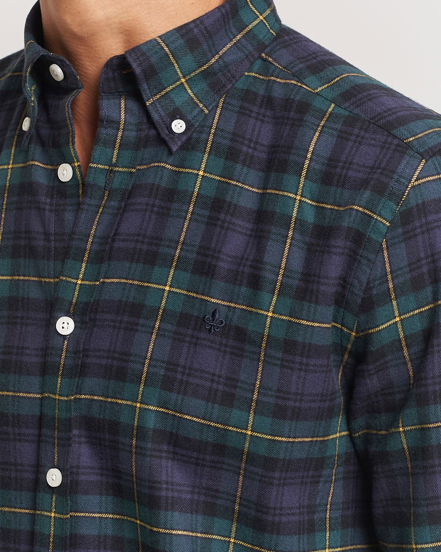 Homme | Chemises | Morris | Flannel Tartan Shirt Navy