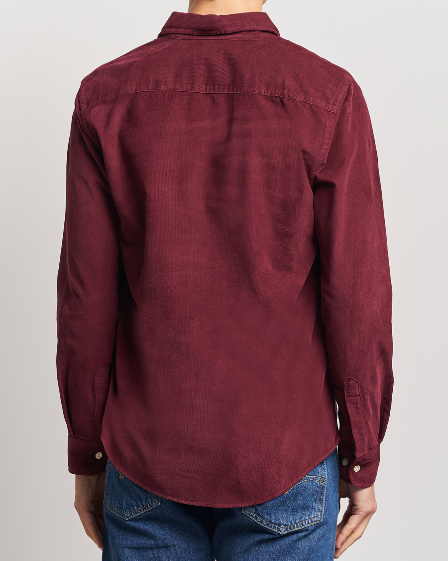 Homme | Chemises | Morris | Douglas Corduroy Shirt Wine Red