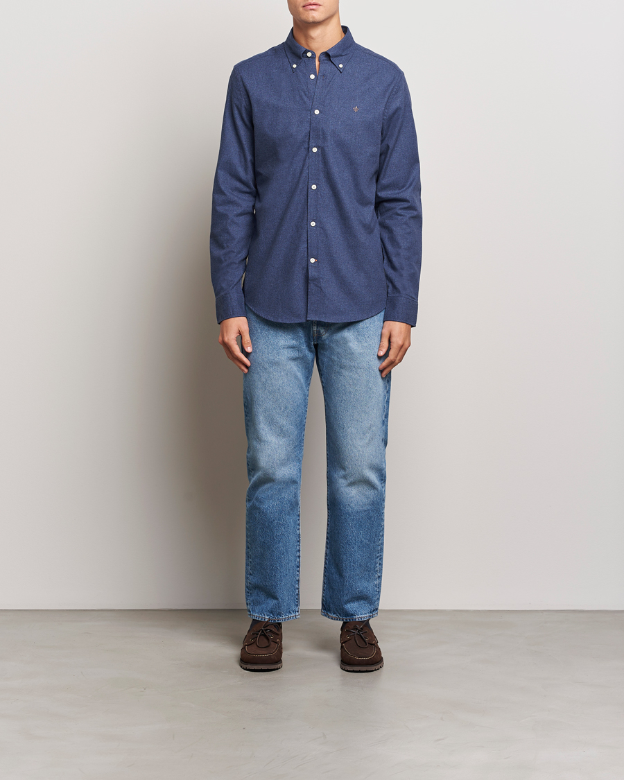 Homme | Chemises | Morris | Watts Flannel Shirt Navy
