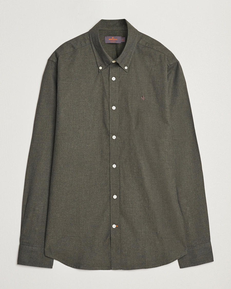 Homme | Chemises | Morris | Watts Flannel Shirt Olive