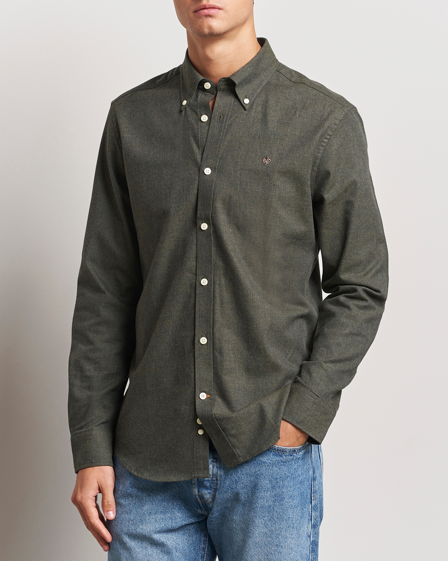 Homme | Chemises | Morris | Watts Flannel Shirt Olive