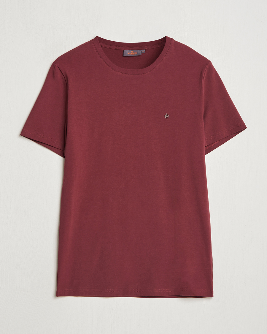 Homme | T-shirts | Morris | James Crew Neck Tee Wine Red