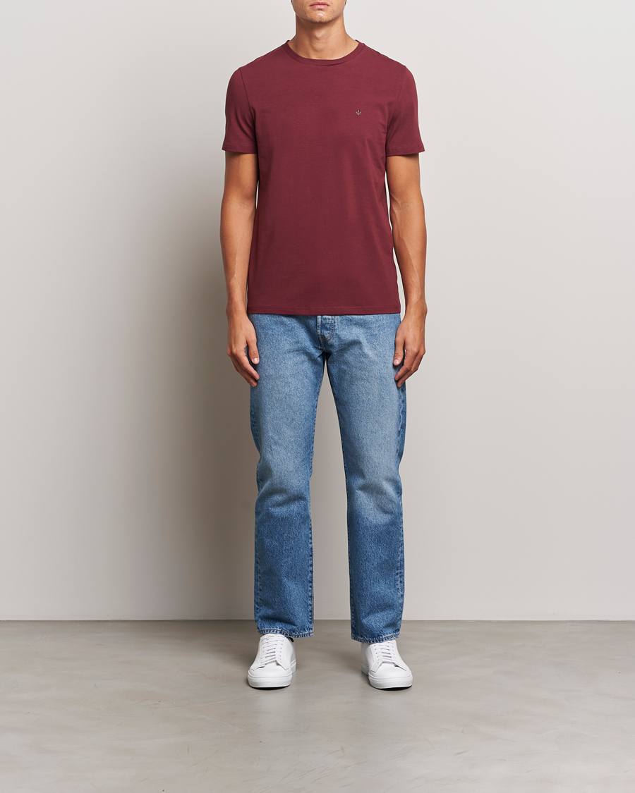Homme | T-shirts | Morris | James Crew Neck Tee Wine Red