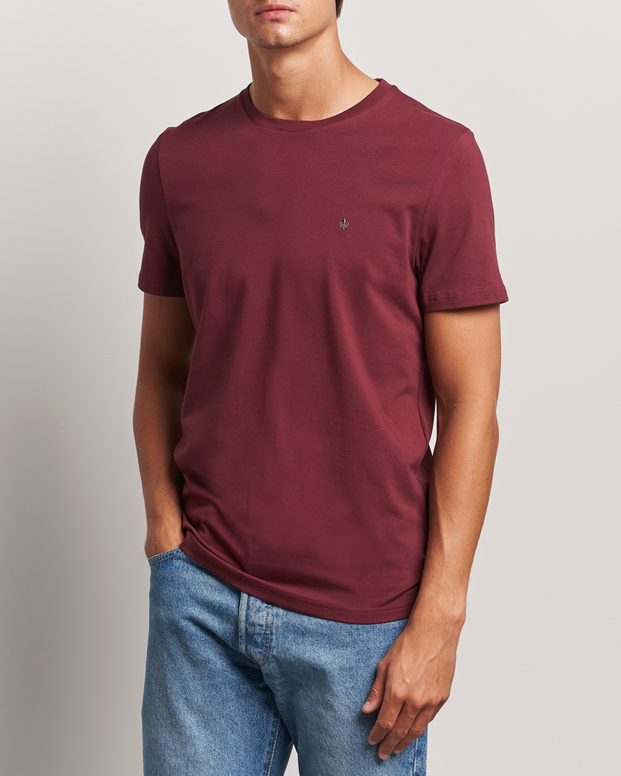 Homme | T-shirts | Morris | James Crew Neck Tee Wine Red