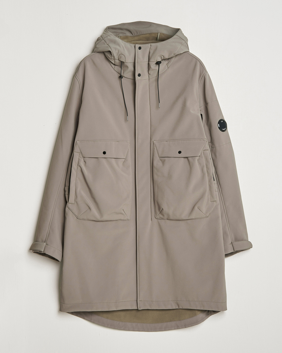 Homme | Manteaux Et Vestes | C.P. Company | CP Shell Long Hooded Jacket Mud Green
