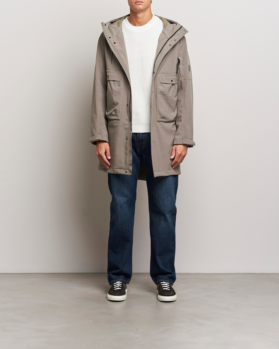 Homme | Manteaux Et Vestes | C.P. Company | CP Shell Long Hooded Jacket Mud Green