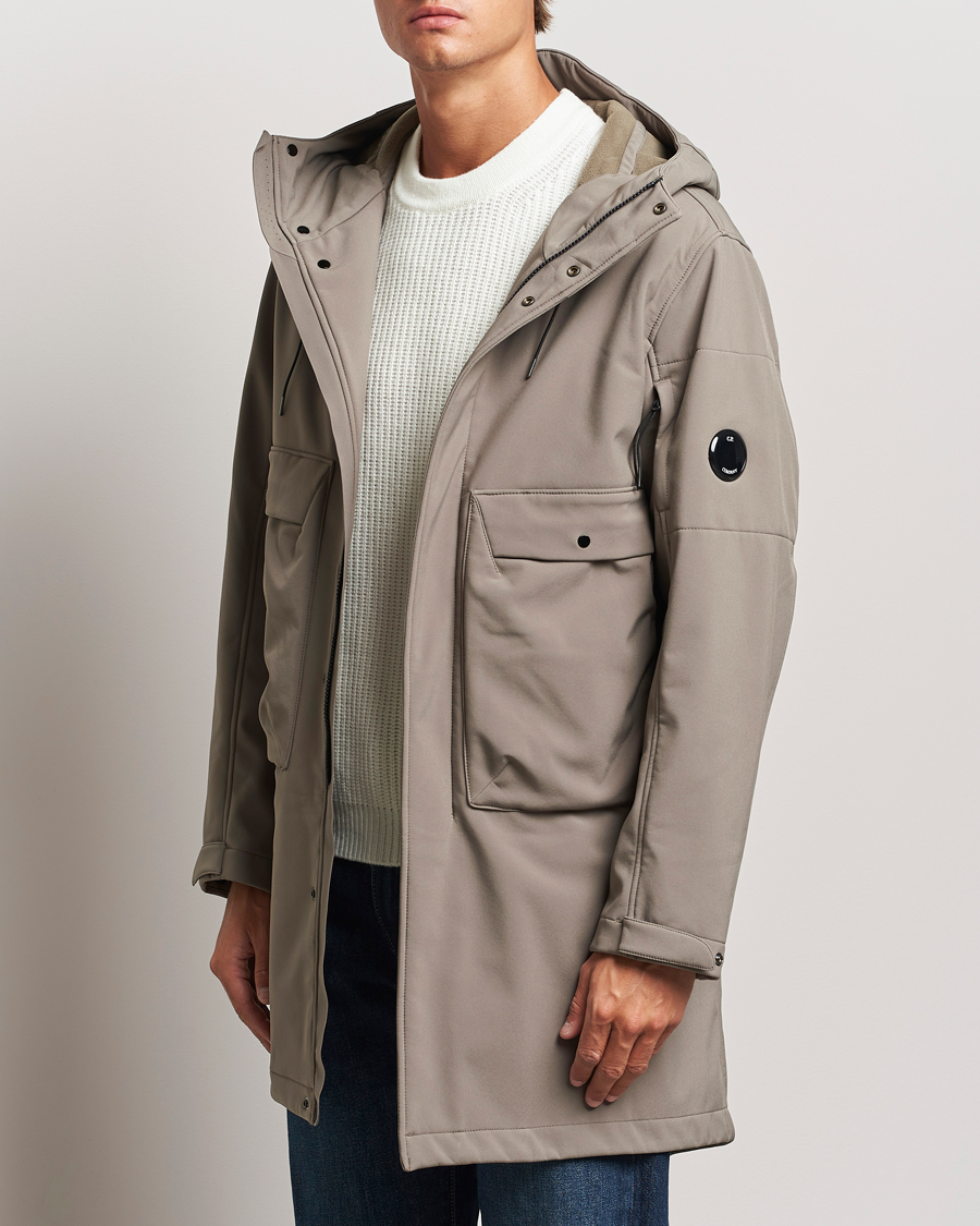 Homme | Manteaux Et Vestes | C.P. Company | CP Shell Long Hooded Jacket Mud Green