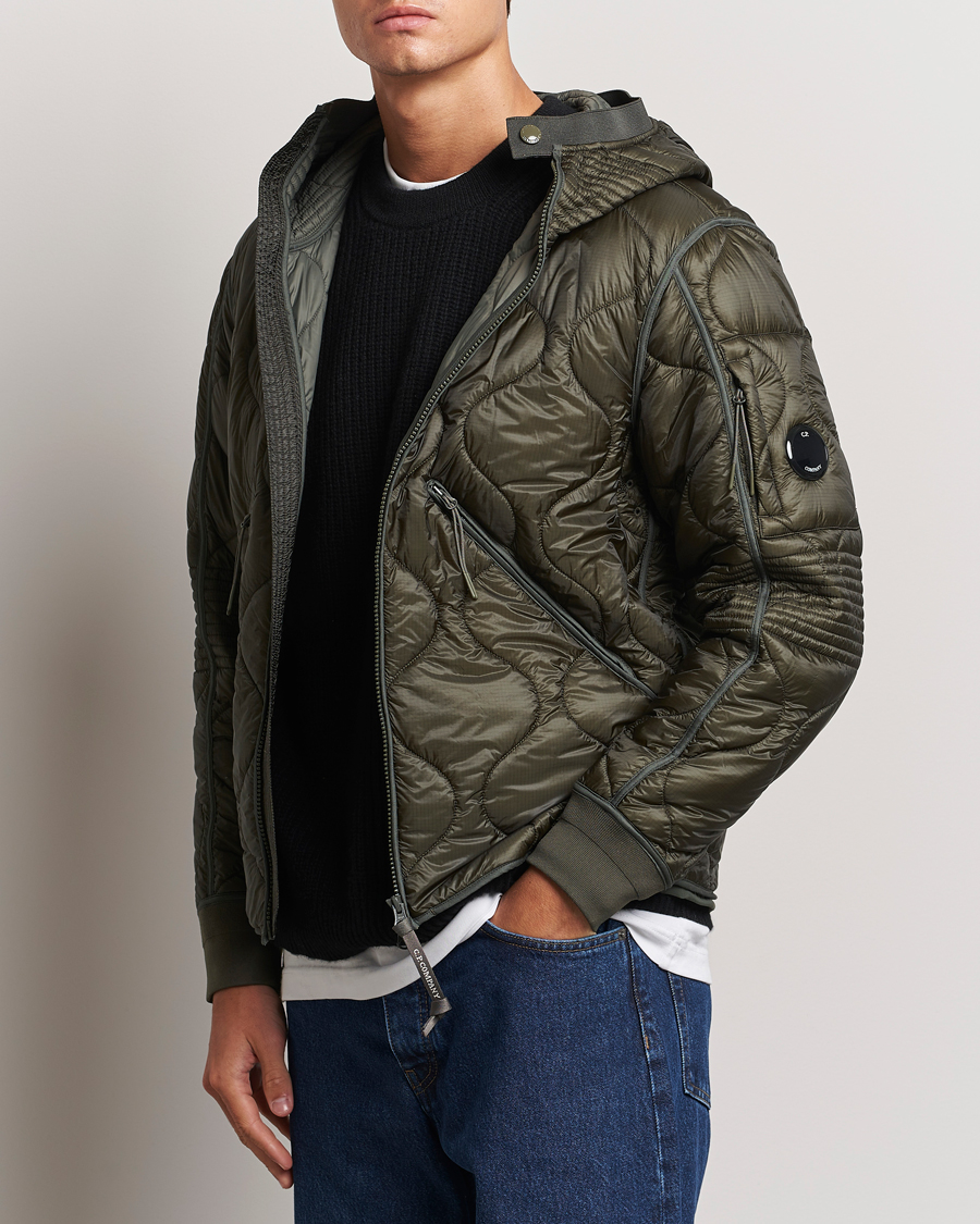 Homme | Manteaux Et Vestes | C.P. Company | Primaloft Quilted Hood Jacket Green
