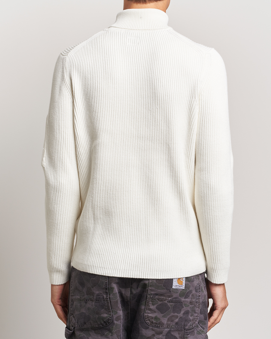 Homme | Pulls Et Tricots | C.P. Company | Full Rib Knitted Cotton Rollneck Off White