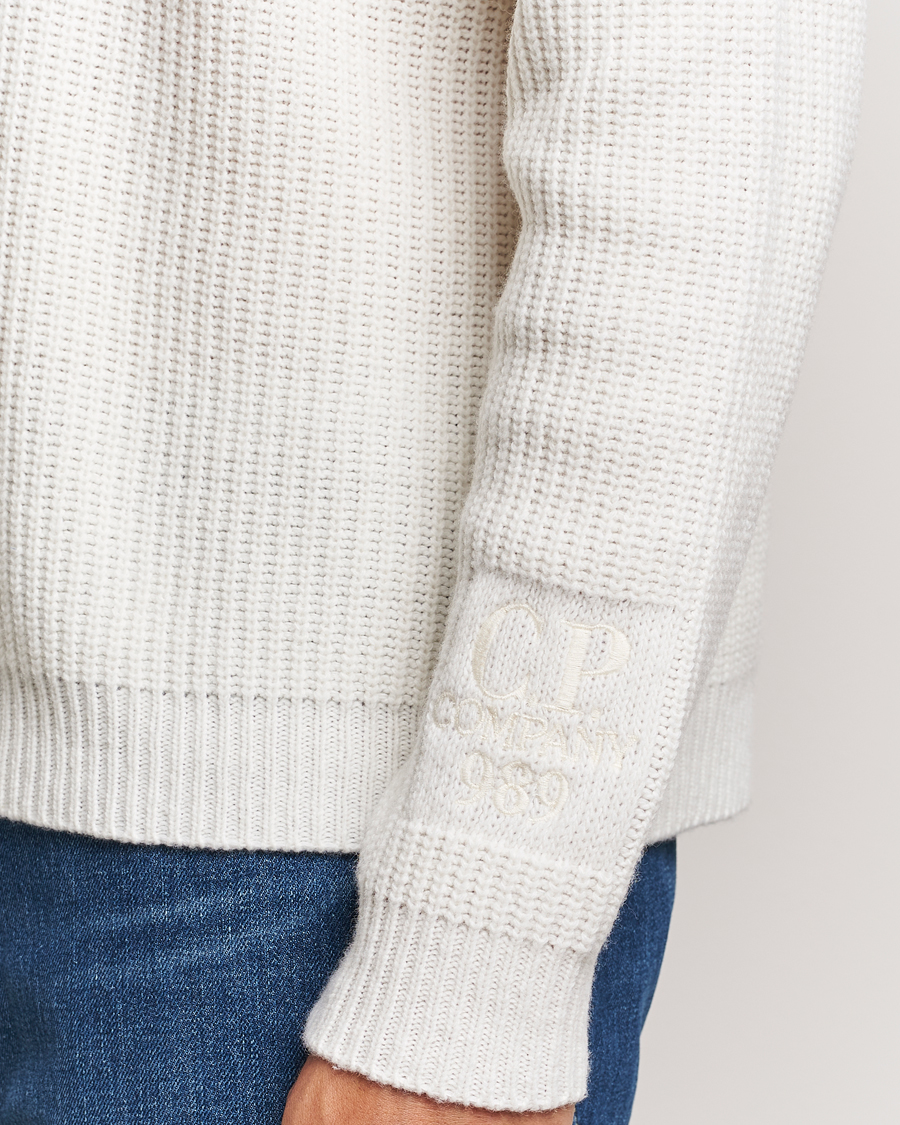 Homme | Pulls Et Tricots | C.P. Company | Lambswool Knitted Crew Neck Off White