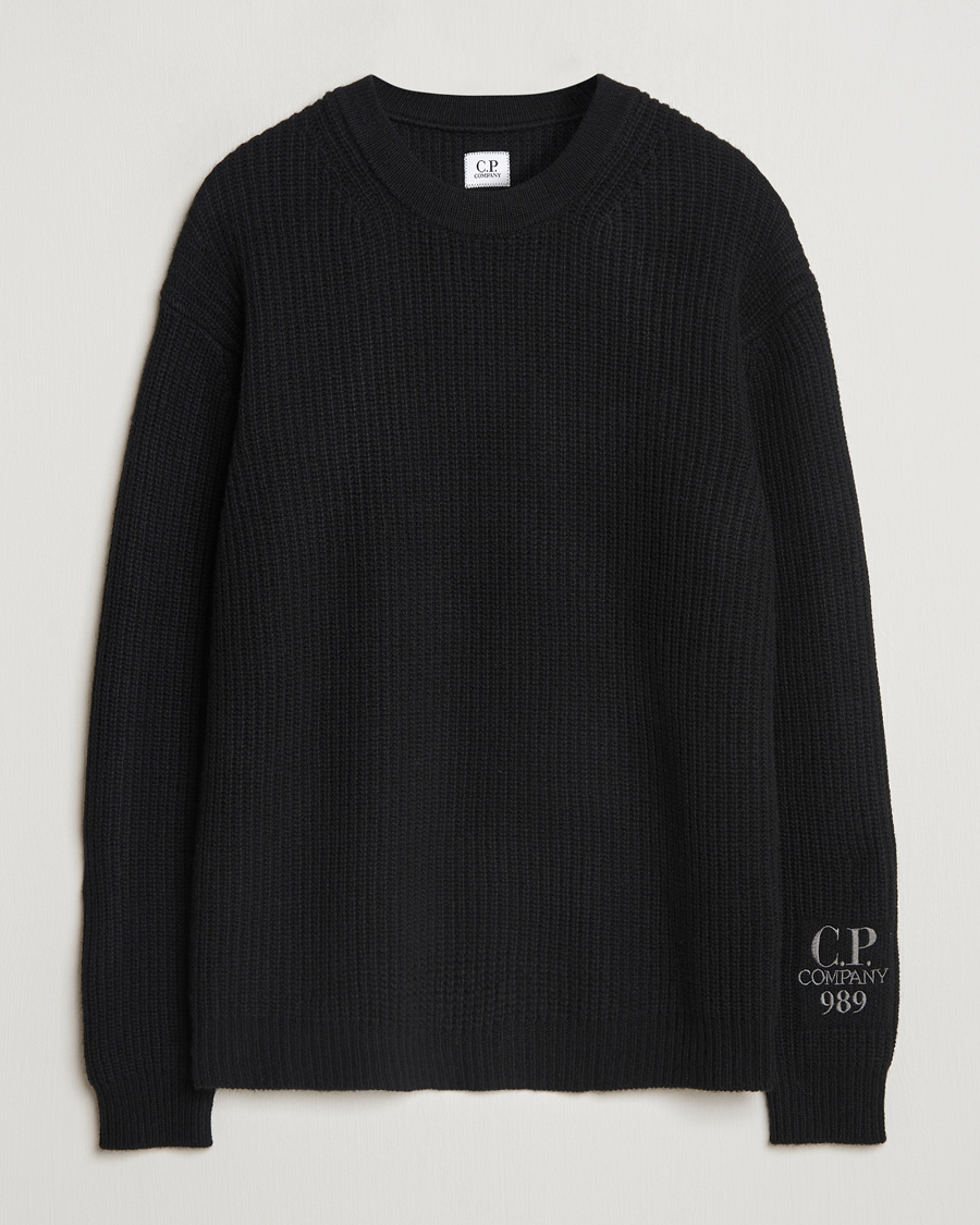 Homme | Pulls Et Tricots | C.P. Company | Lambswool Knitted Crew Neck Black