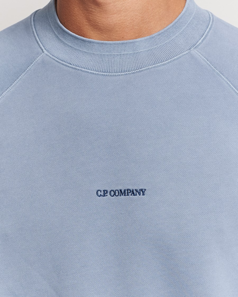 Homme | Pulls Et Tricots | C.P. Company | Brushed Emerized Fleece Sweatshirt Light Blue