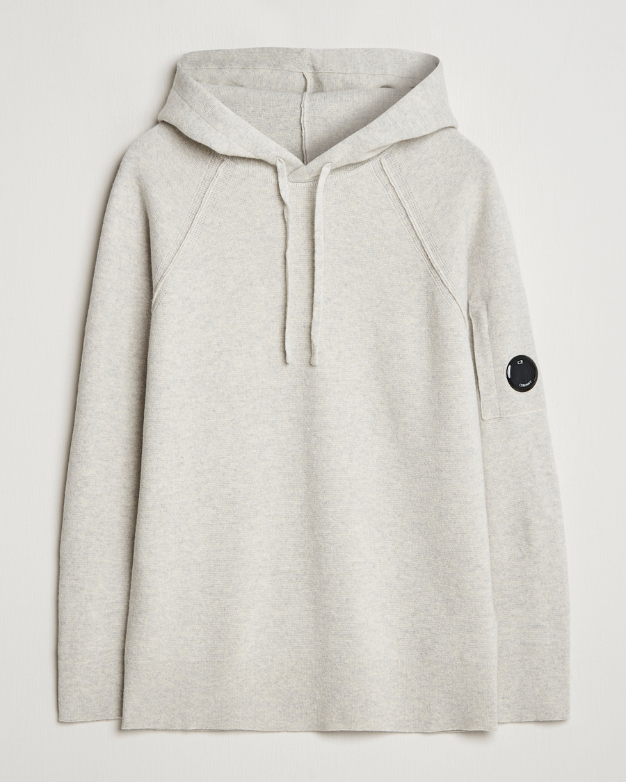 Homme | Pulls Et Tricots | C.P. Company | Lambswool Knitted Lens Hood Grey Melange