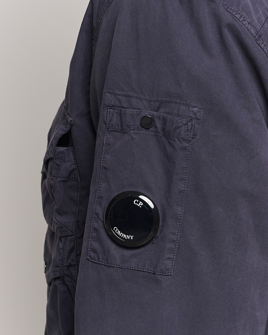 Homme | Chemises | C.P. Company | Organic Cotton Gabardine Pocket Overshirt Washed Blue