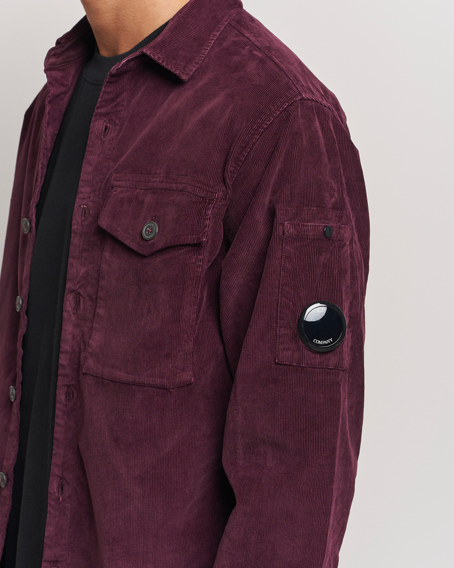 Homme | Chemises | C.P. Company | Corduroy Lens Overshirt Burgundy