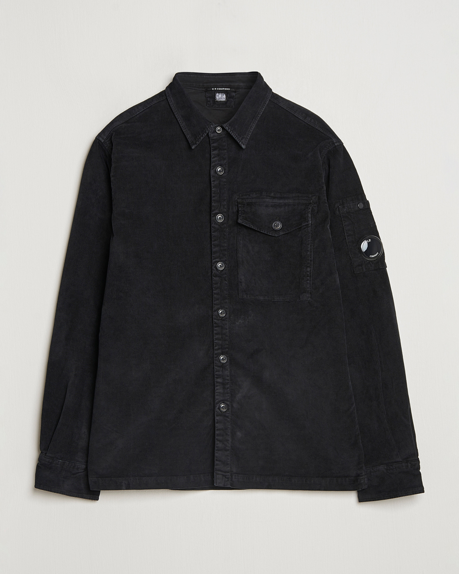 Homme | Chemises | C.P. Company | Corduroy Lens Overshirt Black