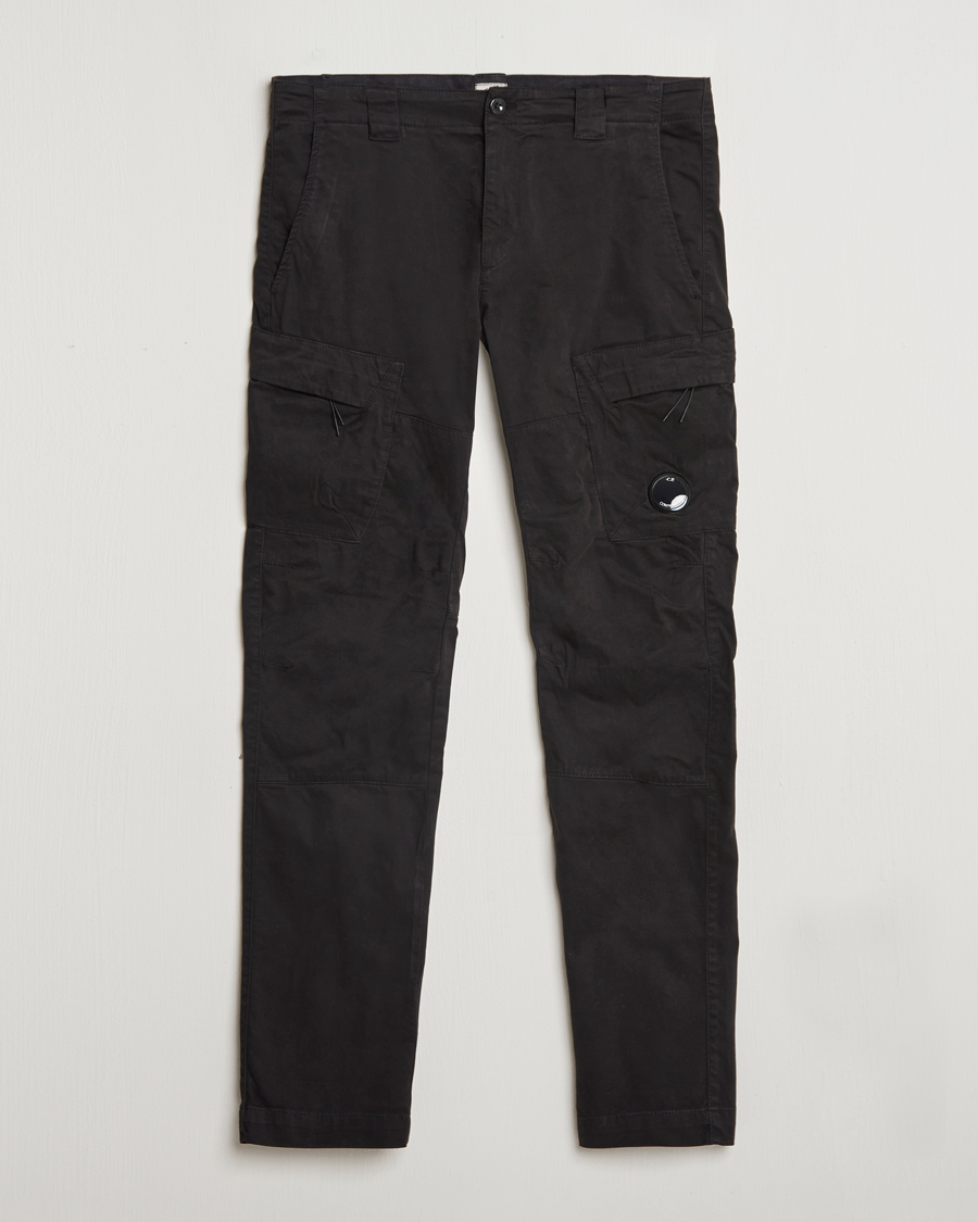 Homme | Pantalons | C.P. Company | Stretch Satin Lens Cargo Pants Black