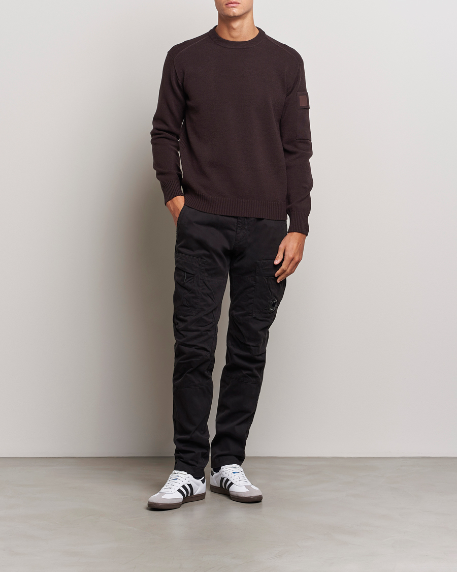 Homme | Pantalons | C.P. Company | Stretch Satin Lens Cargo Pants Black