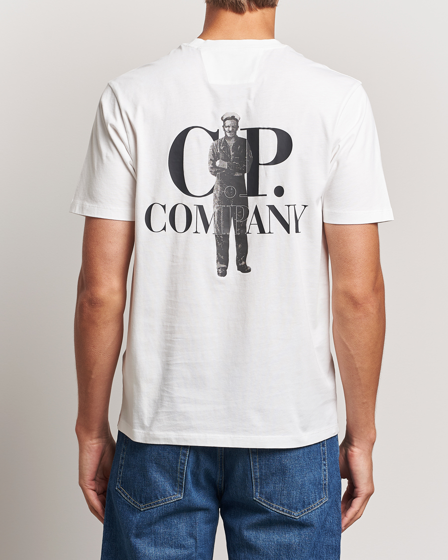 Homme | T-shirts | C.P. Company | Jersey Back Logo T-Shirt White