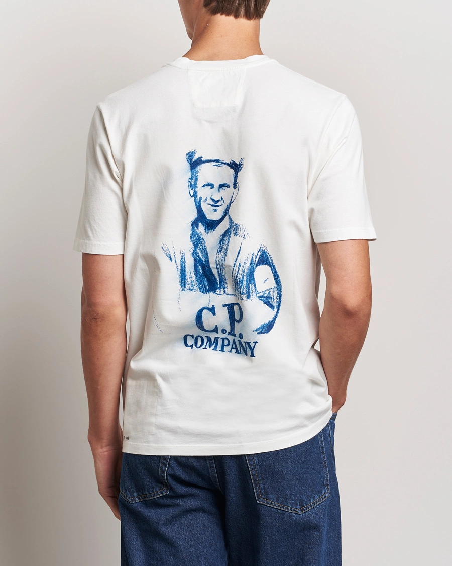 Homme | T-shirts | C.P. Company | Hand Printed Jersey T-Shirt White