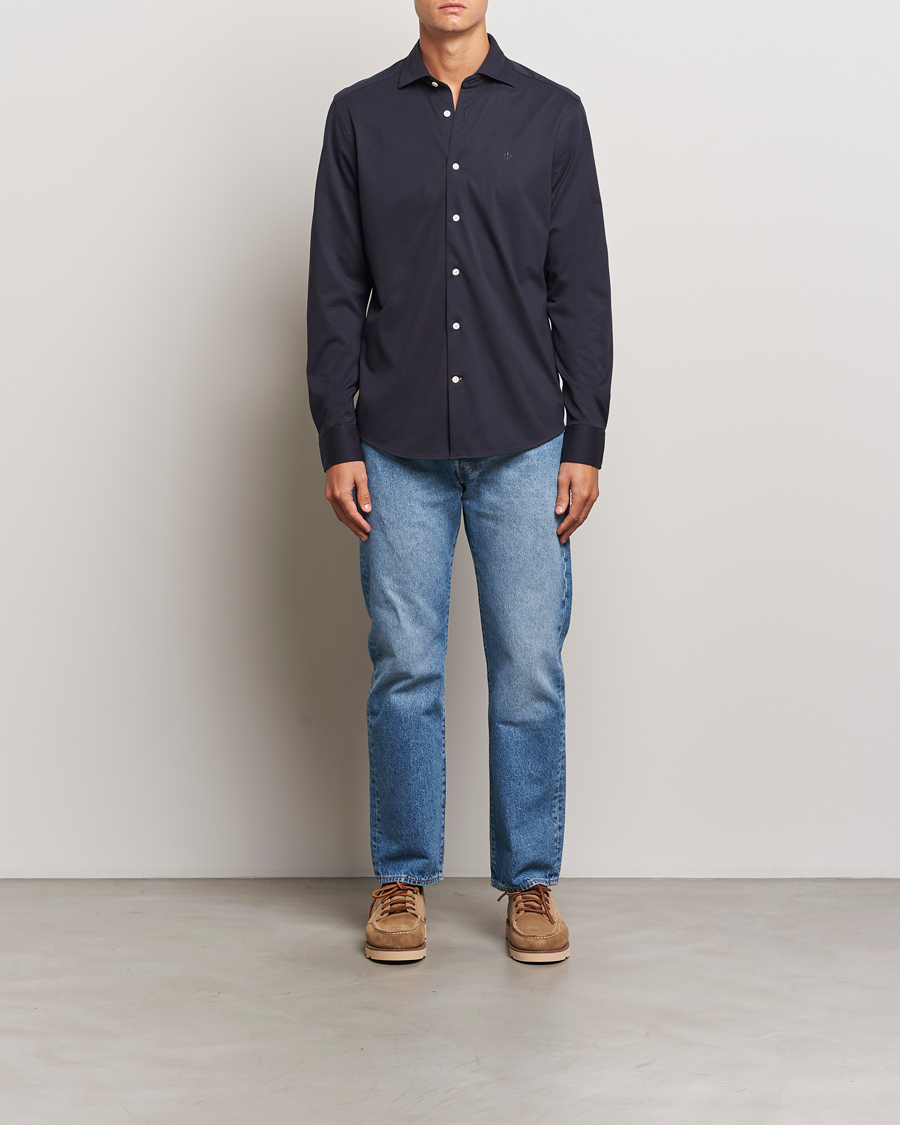 Homme | Chemises | Morris | Dressed Jersey Shirt Old Blue