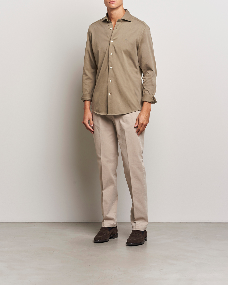 Homme | Chemises | Morris | Dressed Jersey Shirt Olive