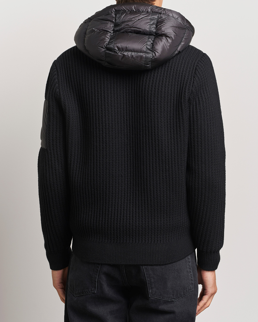 Homme | Manteaux Et Vestes | C.P. Company | Merino Wool Padded Hybrid Hood Jacket Black