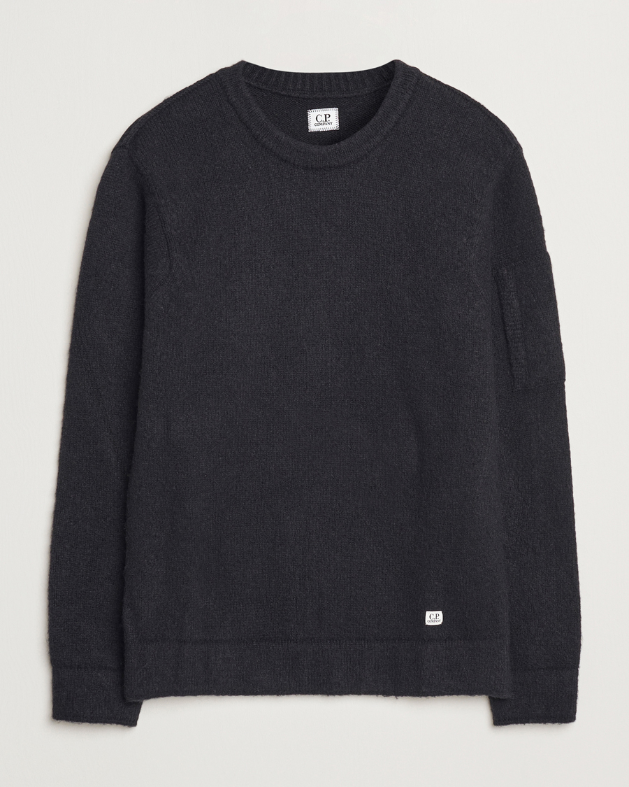 Homme | Pulls Et Tricots | C.P. Company | Alpaca Soft Knitted Crewneck Black