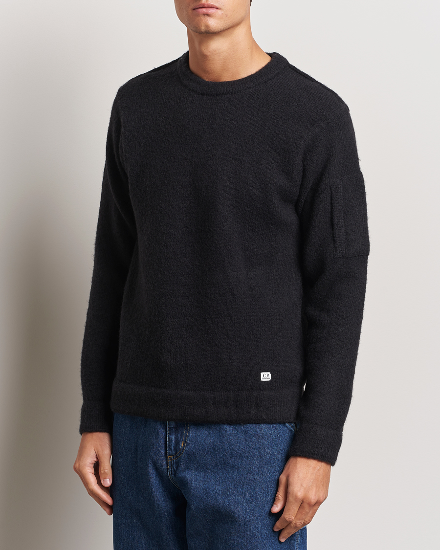 Homme | Pulls Et Tricots | C.P. Company | Alpaca Soft Knitted Crewneck Black