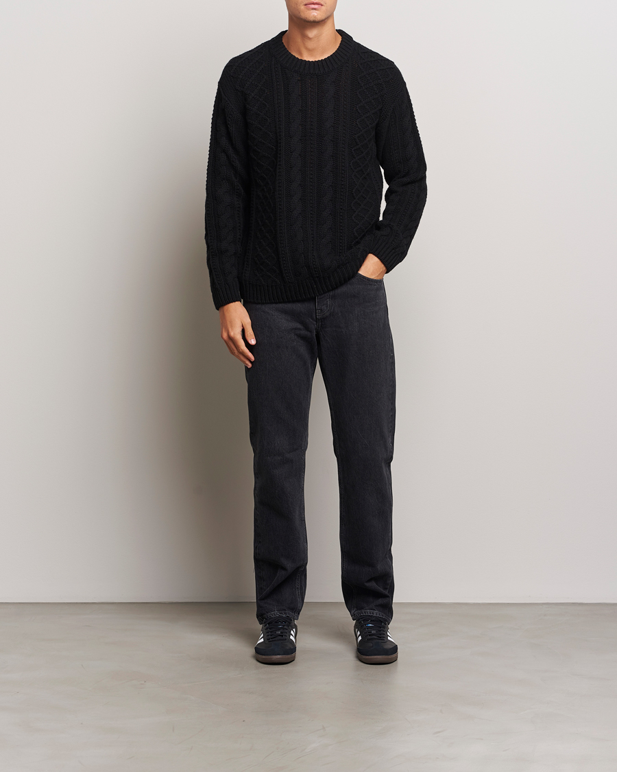 Homme | Pulls Et Tricots | C.P. Company | Heavy Knitted Lambswool Crewneck Black