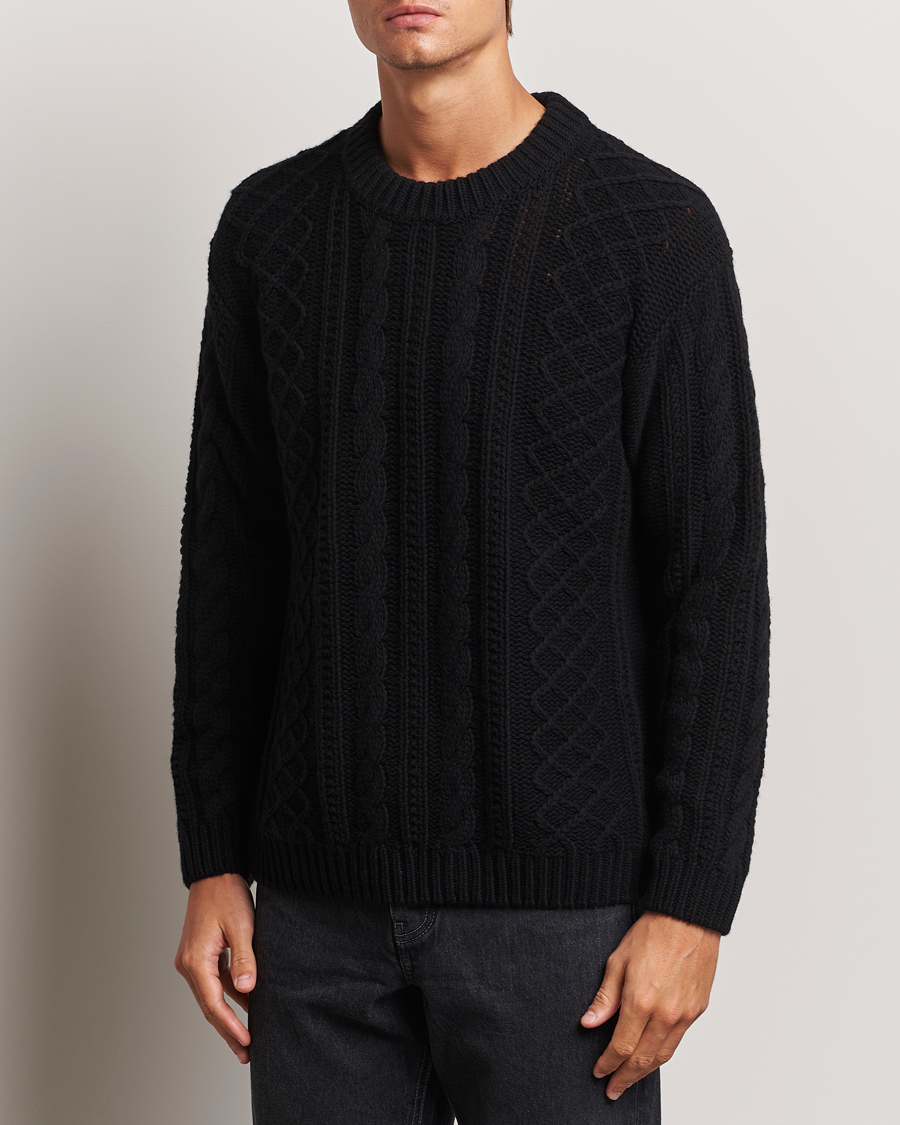 Homme | Pulls Et Tricots | C.P. Company | Heavy Knitted Lambswool Crewneck Black