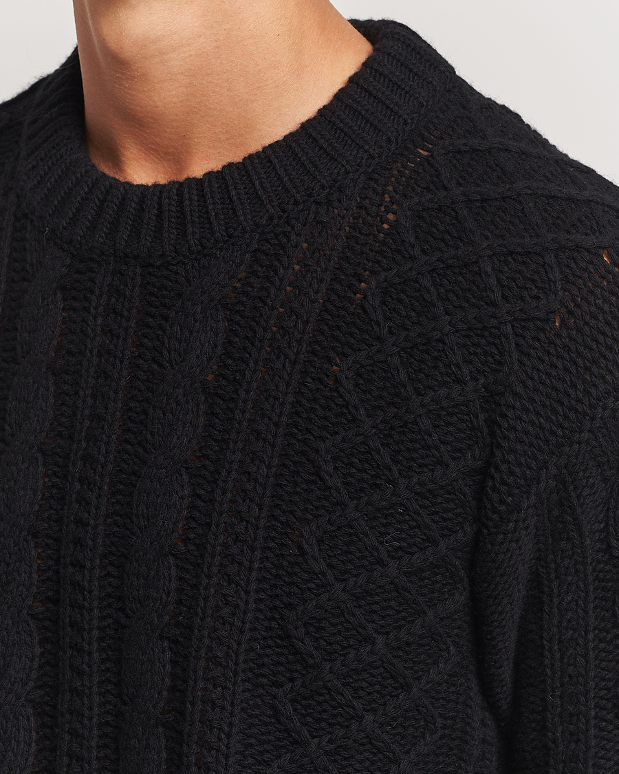 Homme | Pulls Et Tricots | C.P. Company | Heavy Knitted Lambswool Crewneck Black