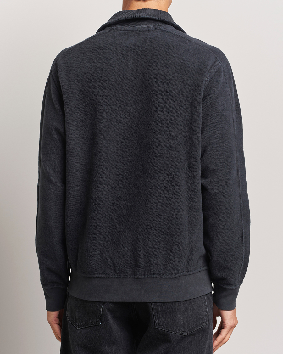 Homme | Pulls Et Tricots | C.P. Company | Brushed Diagonal Fleece Half Zip Grey Black