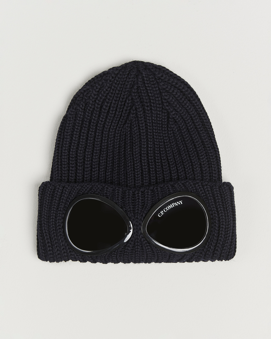 Homme | C.P. Company Knitted Merino Goggle Beanie Navy | C.P. Company | Knitted Merino Goggle Beanie Navy