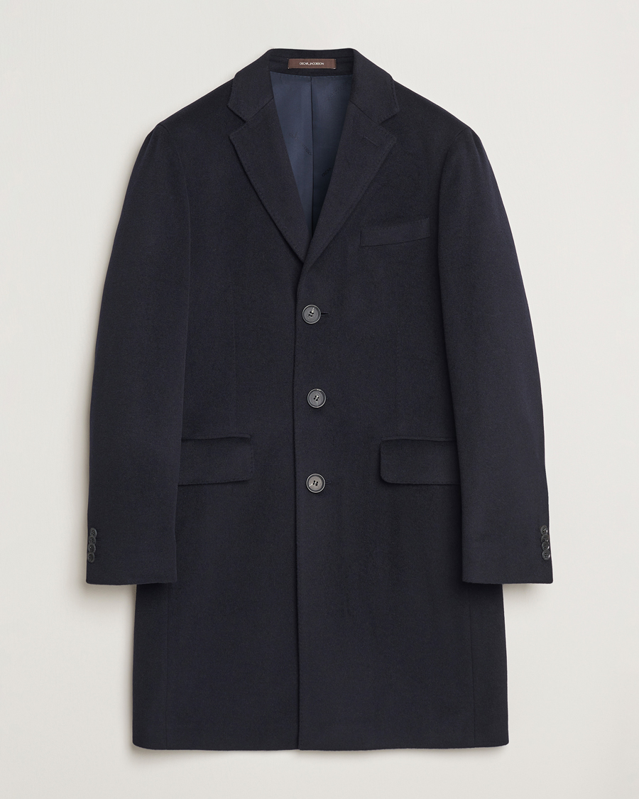 Homme | Manteaux Et Vestes | Oscar Jacobson | Sylar Wool/Cashmere Coat Navy