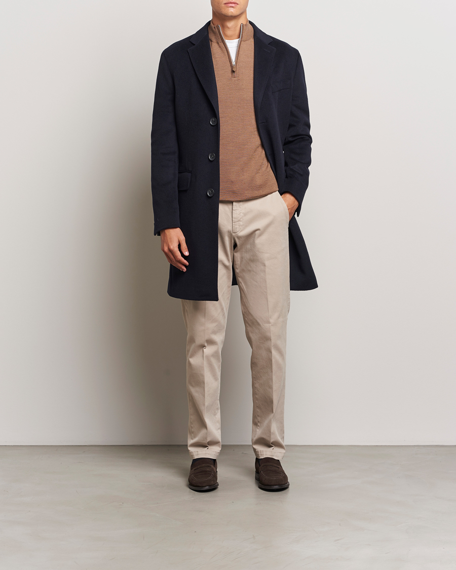 Homme | Manteaux Et Vestes | Oscar Jacobson | Sylar Wool/Cashmere Coat Navy