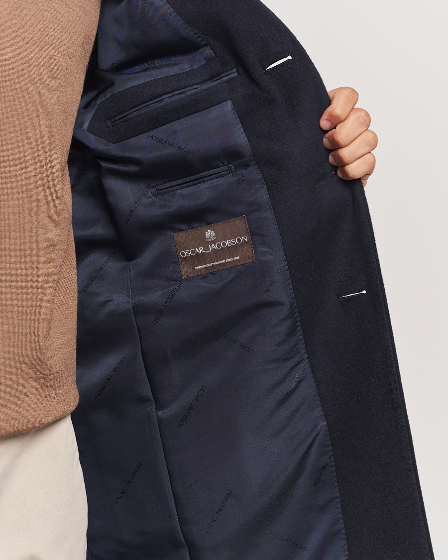 Homme | Manteaux Et Vestes | Oscar Jacobson | Sylar Wool/Cashmere Coat Navy