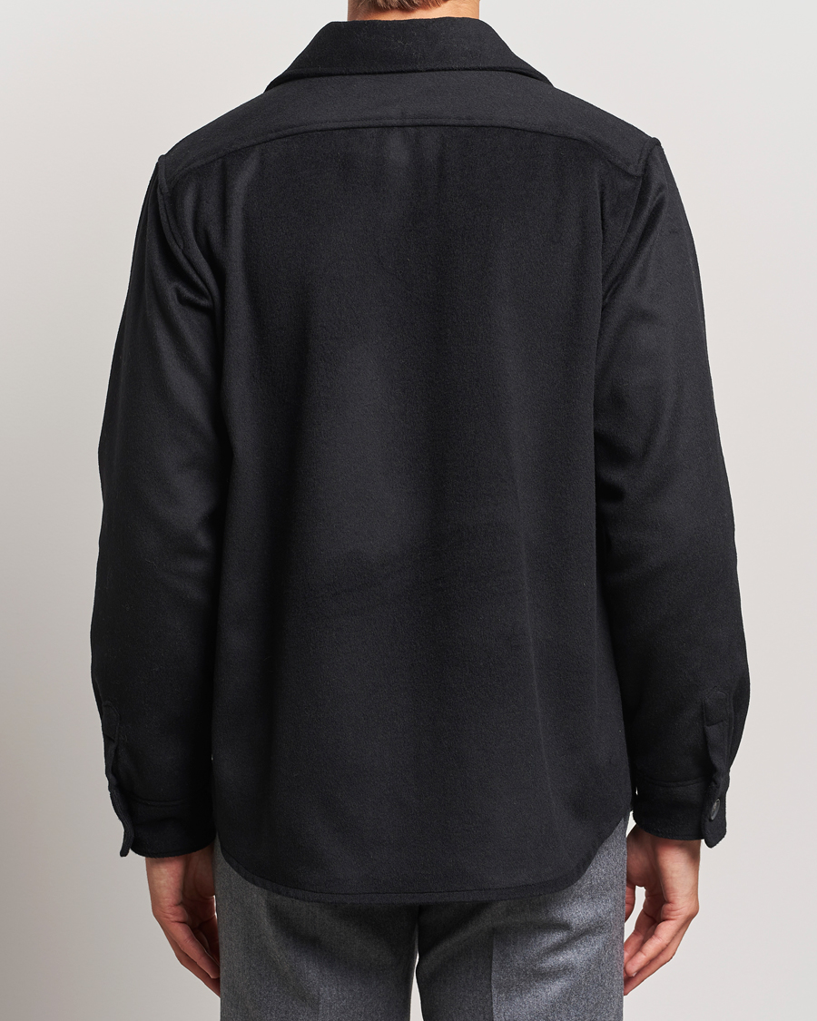 Homme | Manteaux Et Vestes | Oscar Jacobson | Maverick Wool/Cashmere Shirt Jacket Black
