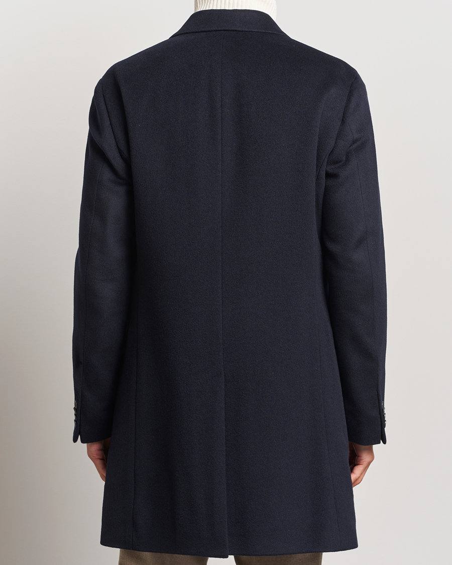 Homme | Manteaux Et Vestes | Oscar Jacobson | Silvain DB Wool/Cashmere Coat Navy