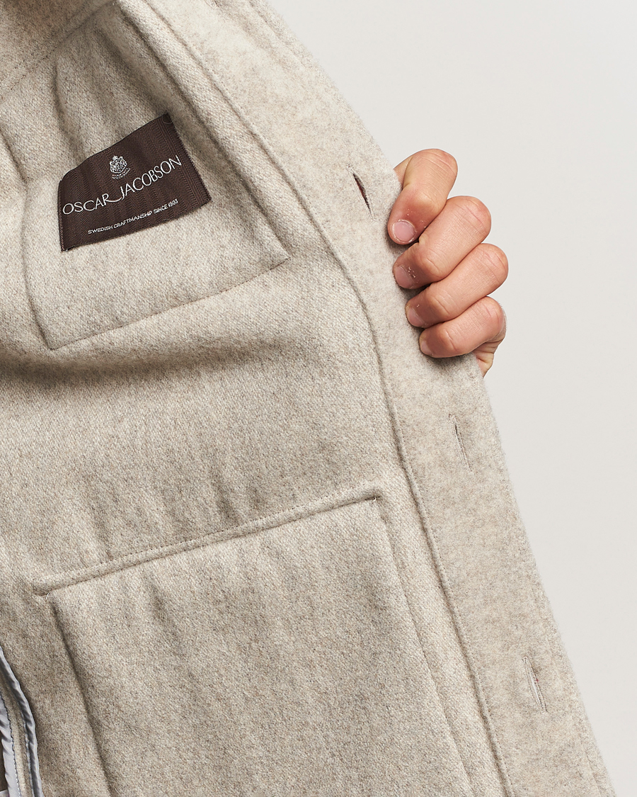 Homme | Manteaux Et Vestes | Oscar Jacobson | Safari Wool Shirt Jacket Beige