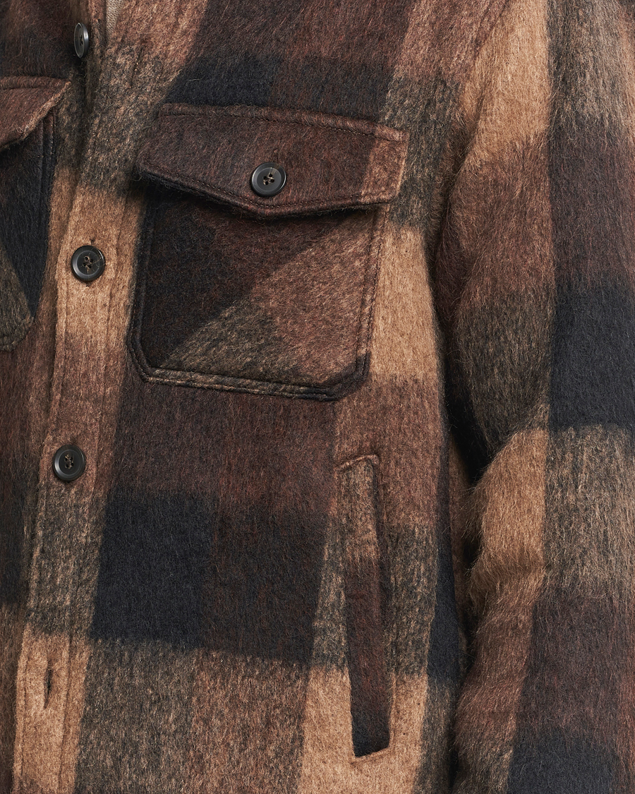 Homme | Manteaux Et Vestes | Oscar Jacobson | Maverick Checked Shirt Jacket Brown