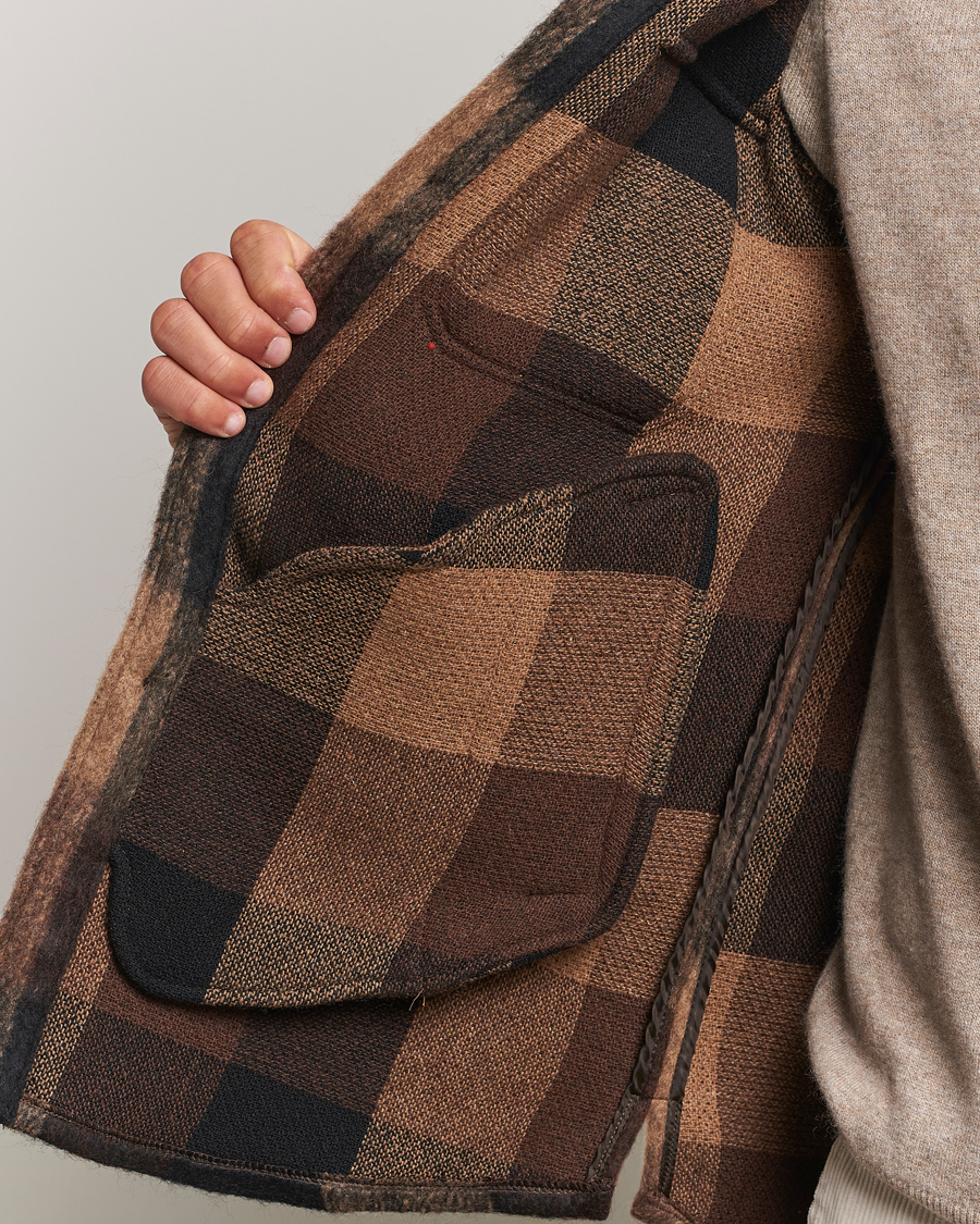 Homme | Manteaux Et Vestes | Oscar Jacobson | Maverick Checked Shirt Jacket Brown