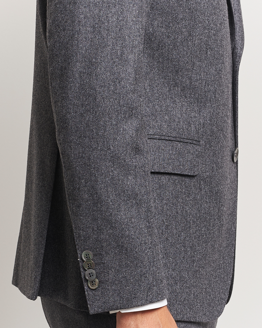 Homme | Blazers | Oscar Jacobson | Fogerty Flannel Blazer Dark Grey