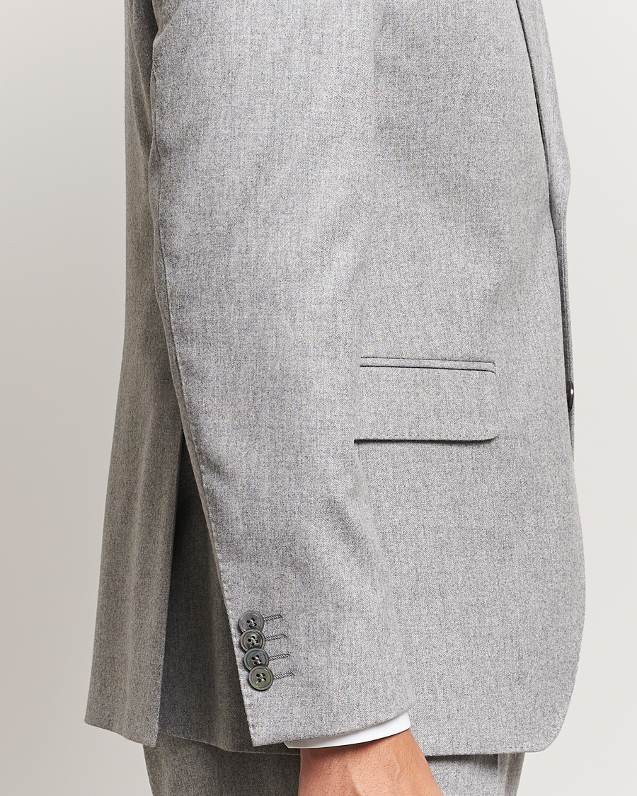 Homme | Blazers | Oscar Jacobson | Fogerty Flannel Blazer Light Grey