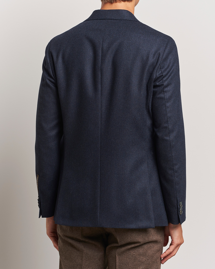 Homme | Blazers | Oscar Jacobson | Fogerty Flannel Blazer Navy