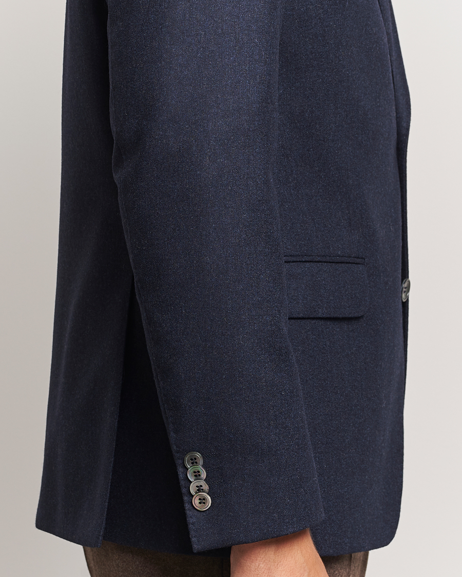 Homme | Blazers | Oscar Jacobson | Fogerty Flannel Blazer Navy