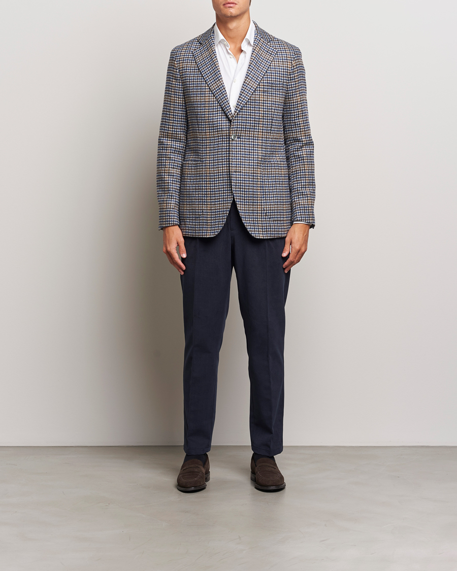 Homme | Blazers | Oscar Jacobson | Ferry Check Wool Blazer Multi