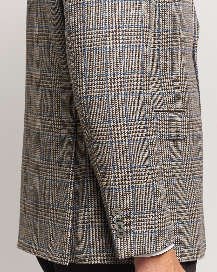 Homme | Blazers | Oscar Jacobson | Fogerty Prince of Wales Wool Blazer Beige