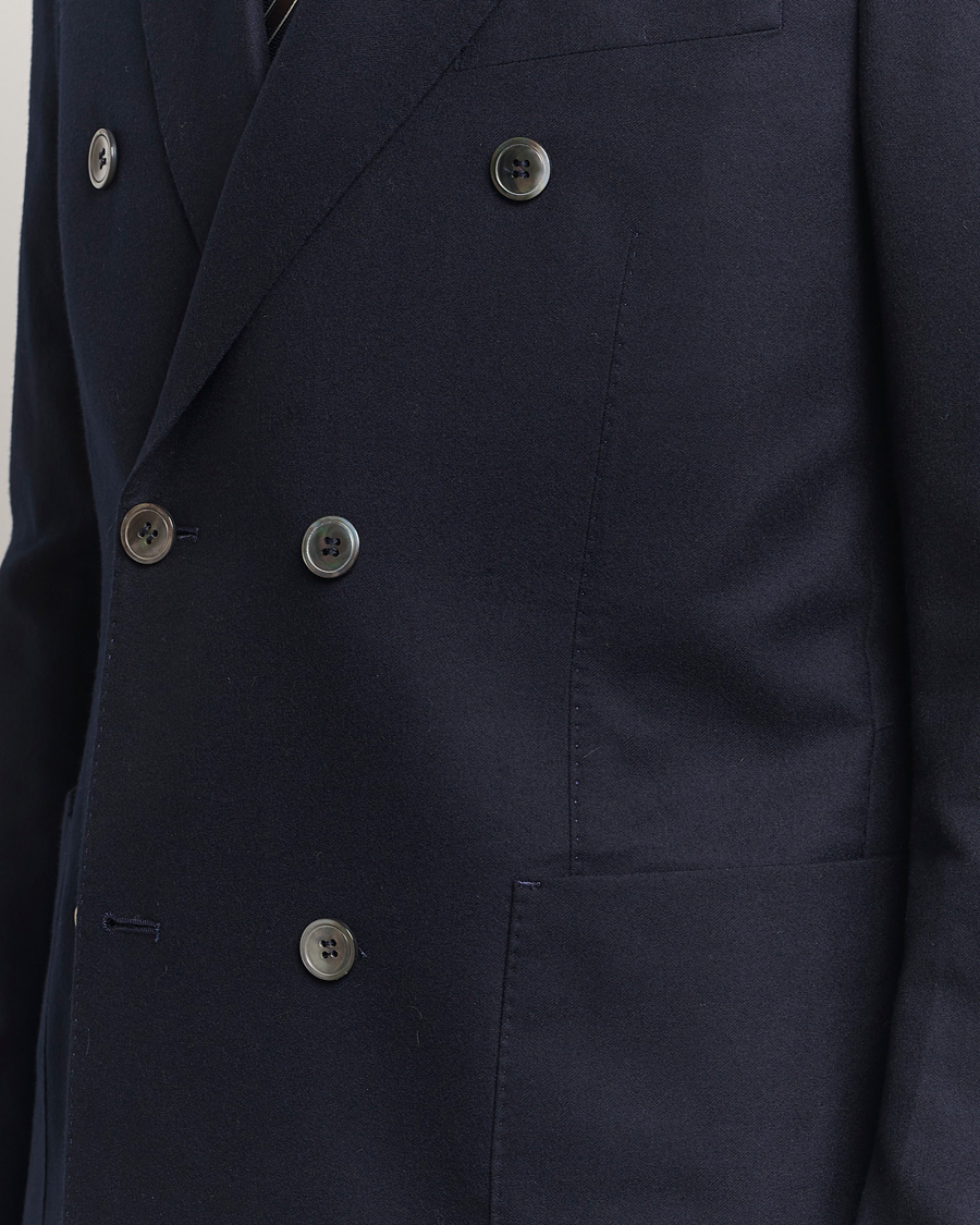 Homme | Blazers | Oscar Jacobson | Farris DB Super 150's Loro Piana Wool Blazer Navy